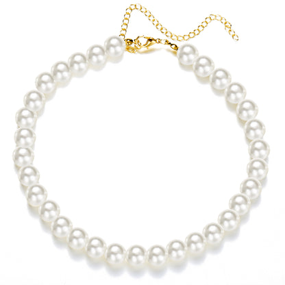 Retro Simple Pearl Chain Necklace