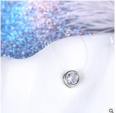 Fashion Variety Of Transparent Zircon Invisible Necklace