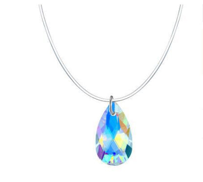 Fashion Variety Of Transparent Zircon Invisible Necklace