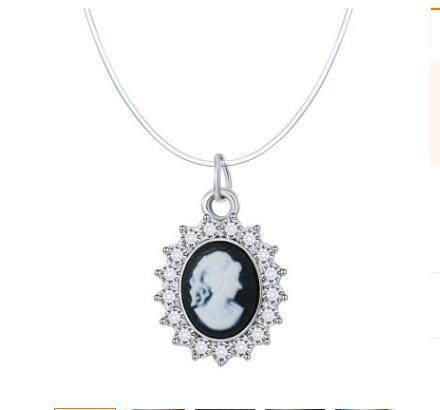 Fashion Variety Of Transparent Zircon Invisible Necklace