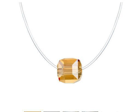 Fashion Variety Of Transparent Zircon Invisible Necklace