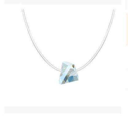 Fashion Variety Of Transparent Zircon Invisible Necklace