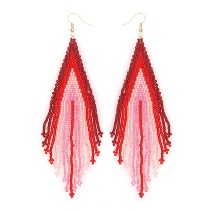 Bohemian Ethnic Hand-woven Tassel Long Earrings