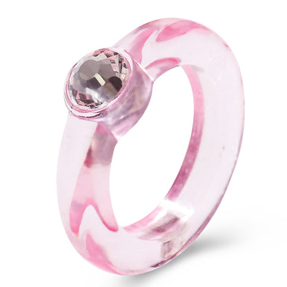 Simple Candy Color Acrylic Ring Wholesale