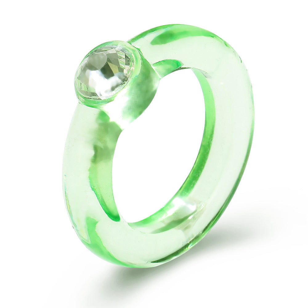 Simple Candy Color Acrylic Ring Wholesale