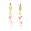 Korean Dripping Oil Multicolor Small Pepper Copper Earrings