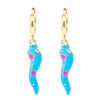 Korean Dripping Oil Multicolor Small Pepper Copper Earrings