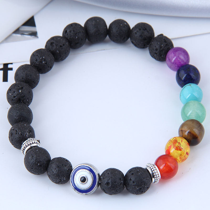 Retro Demon Eye Stone Glass Bracelet