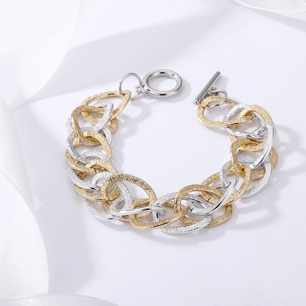 Retro Multi-layer Mixed Color Hollow Bracelet