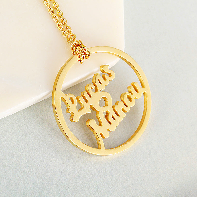 Stainless Steel Hollow English Letter Necklace Wholesale Jewelry Gooddiy