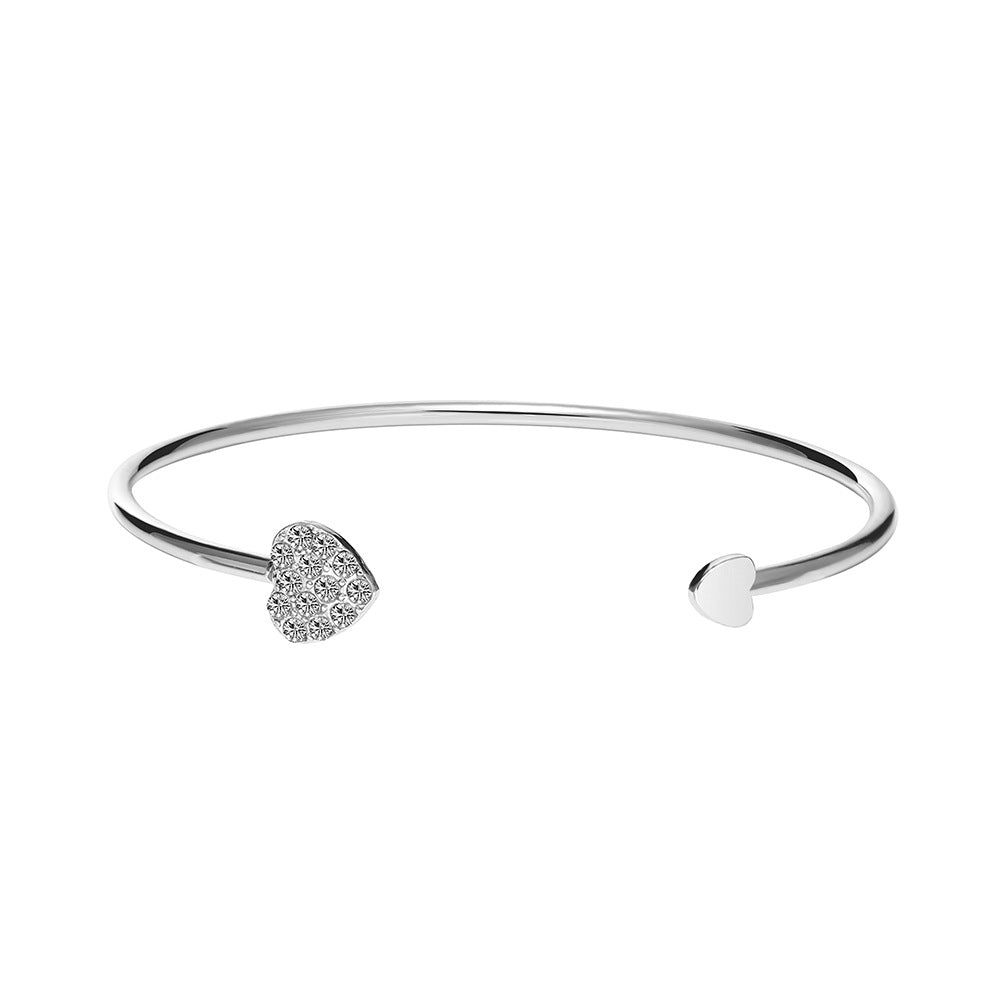 Korean Full Diamond Double Peach Heart Bracelet