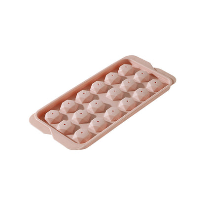 Fashion Round Ice Tray With Lid Plastic Ice Cube Mold