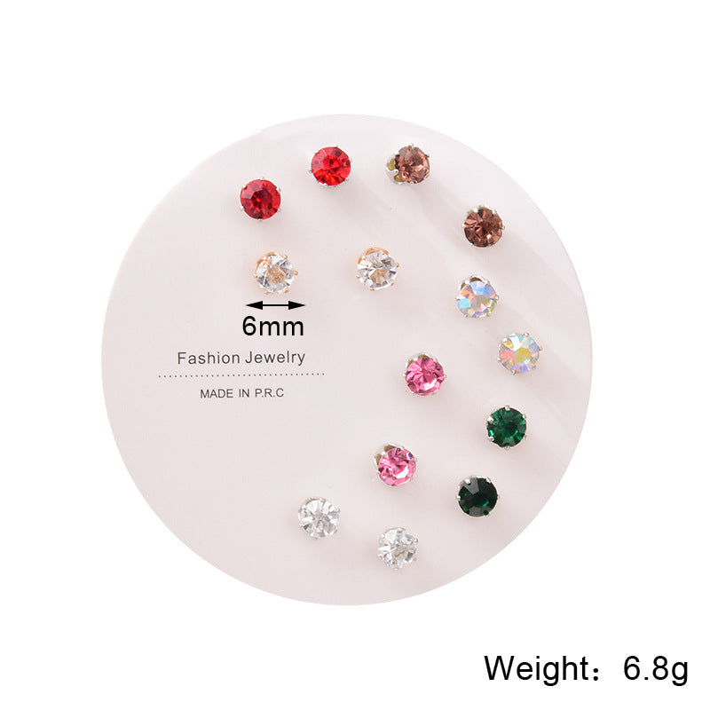 Heart Plating Artificial Gemstones Earrings