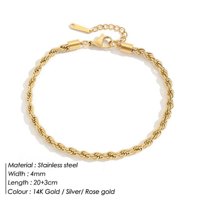 Fashion Flower 304 Stainless Steel Titanium Steel Plating No Inlaid 14K Gold Plated Women'S Anklet