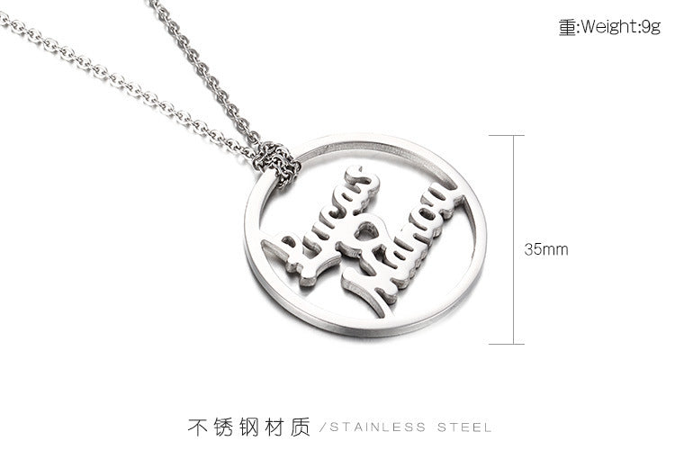 Stainless Steel Hollow English Letter Necklace Wholesale Jewelry Gooddiy