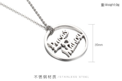 Stainless Steel Hollow English Letter Necklace Wholesale Jewelry Gooddiy