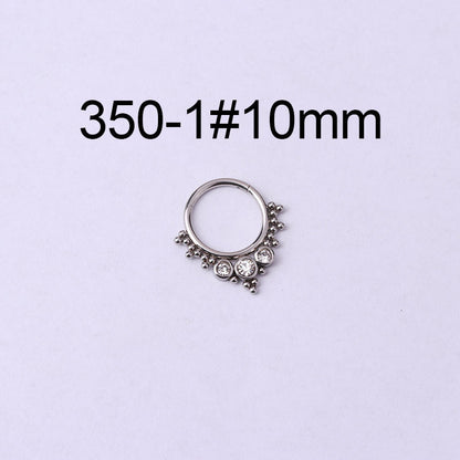 Wholesale Jewelry Fashion Stainless Steel Inlaid Zircon Closed Ring Gooddiy