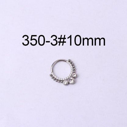 Wholesale Jewelry Fashion Stainless Steel Inlaid Zircon Closed Ring Gooddiy