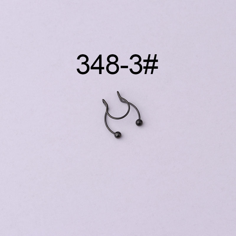 Geometric Metal Plating Nose Ring