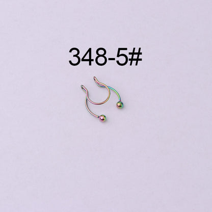 Geometric Metal Plating Nose Ring