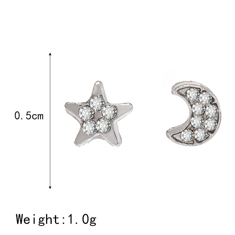 Heart Alloy No Inlaid Earrings Ear Studs