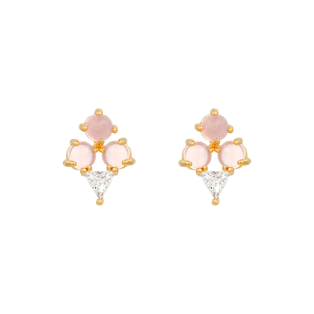 Ethnic Style Geometric Artificial Gemstones Earrings