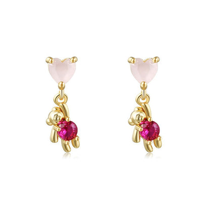 Wholesale Golden Ice Cream Color Zirconium Earrings Gooddiy