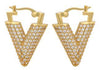 Gooddiy Wholesale Jewelry Colored Micro-inlaid Zircon Inverted Triangle Copper Earrings