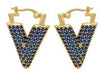 Gooddiy Wholesale Jewelry Colored Micro-inlaid Zircon Inverted Triangle Copper Earrings