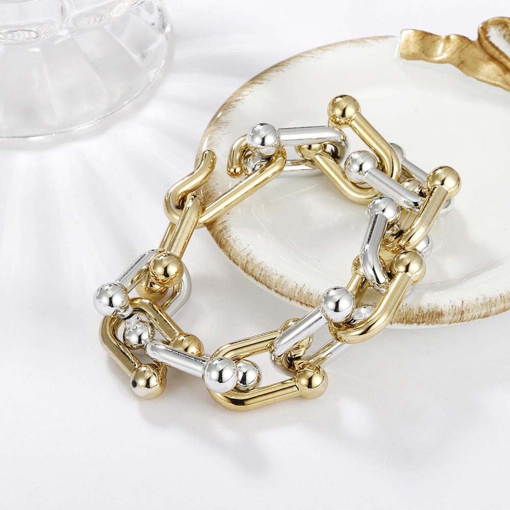 Wholesale Jewelry Fashion U-shaped Stitching Chain Bracelet Gooddiy