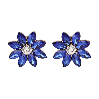 Wholesale Jewelry Diamond-studded Flower-shaped Earrings Gooddiy