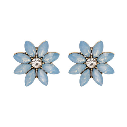 Wholesale Jewelry Diamond-studded Flower-shaped Earrings Gooddiy