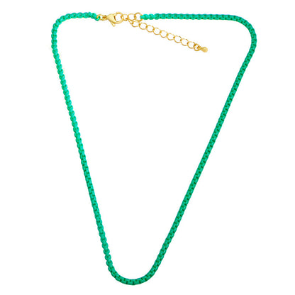 Gooddiy Wholesale Jewelry Bohemian Simple Candy Color Clavicle Chain