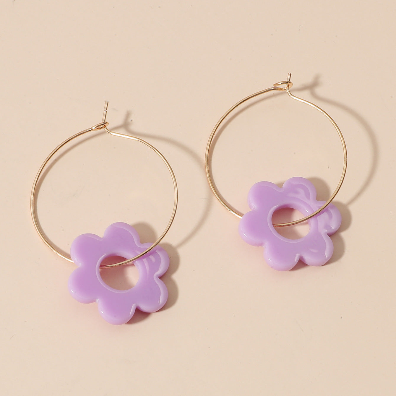 Gooddiy Korean Style Geometric Flower Acrylic Earrings Wholesale Jewelry