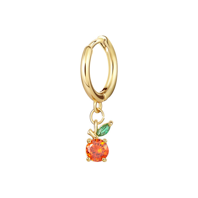 Fruit Copper Artificial Gemstones Earrings