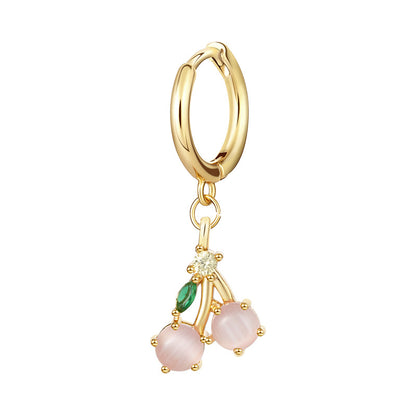 Fruit Copper Artificial Gemstones Earrings