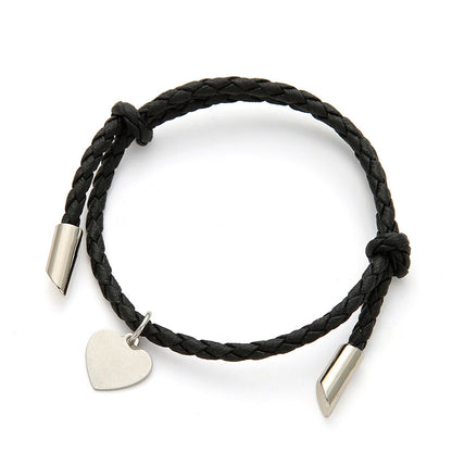 Gooddiy Simple Heart Pendent Adjustable Hand Rope Jewelry Wholesale