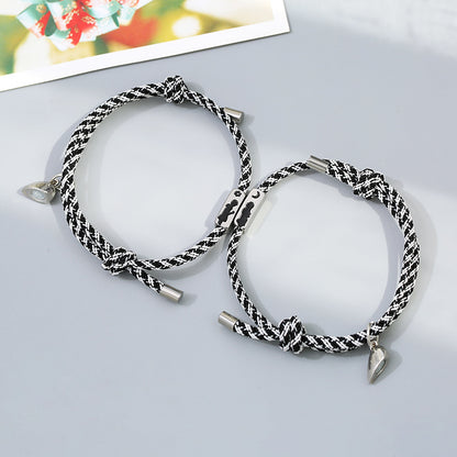 Wholesale Jewelry Couple Magnet Attracts Stainless Steel Bracelet A Pair Of Set Gooddiy