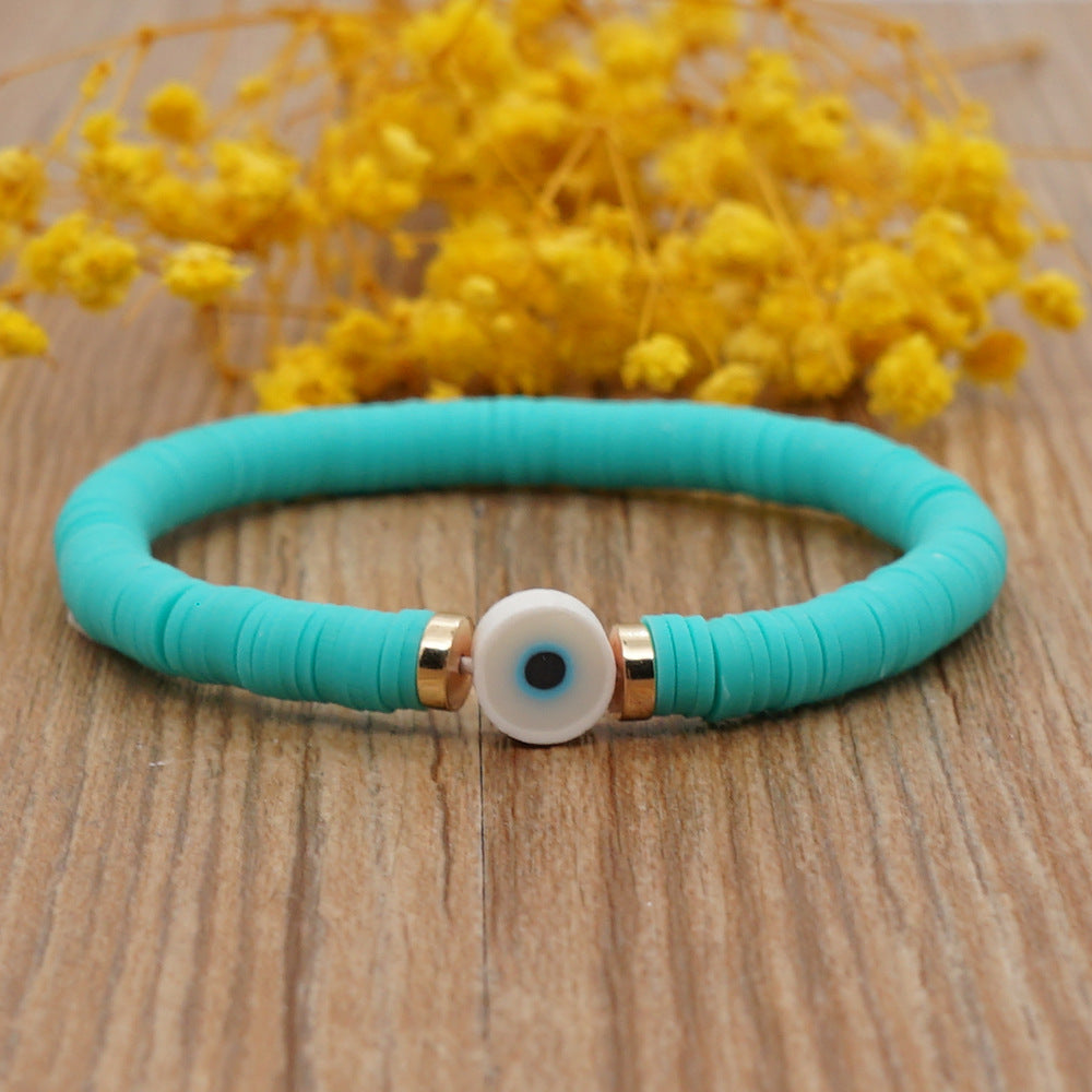 Wholesale Jewelry Geometric Woven Candy Color Eye Beaded Bracelet Gooddiy