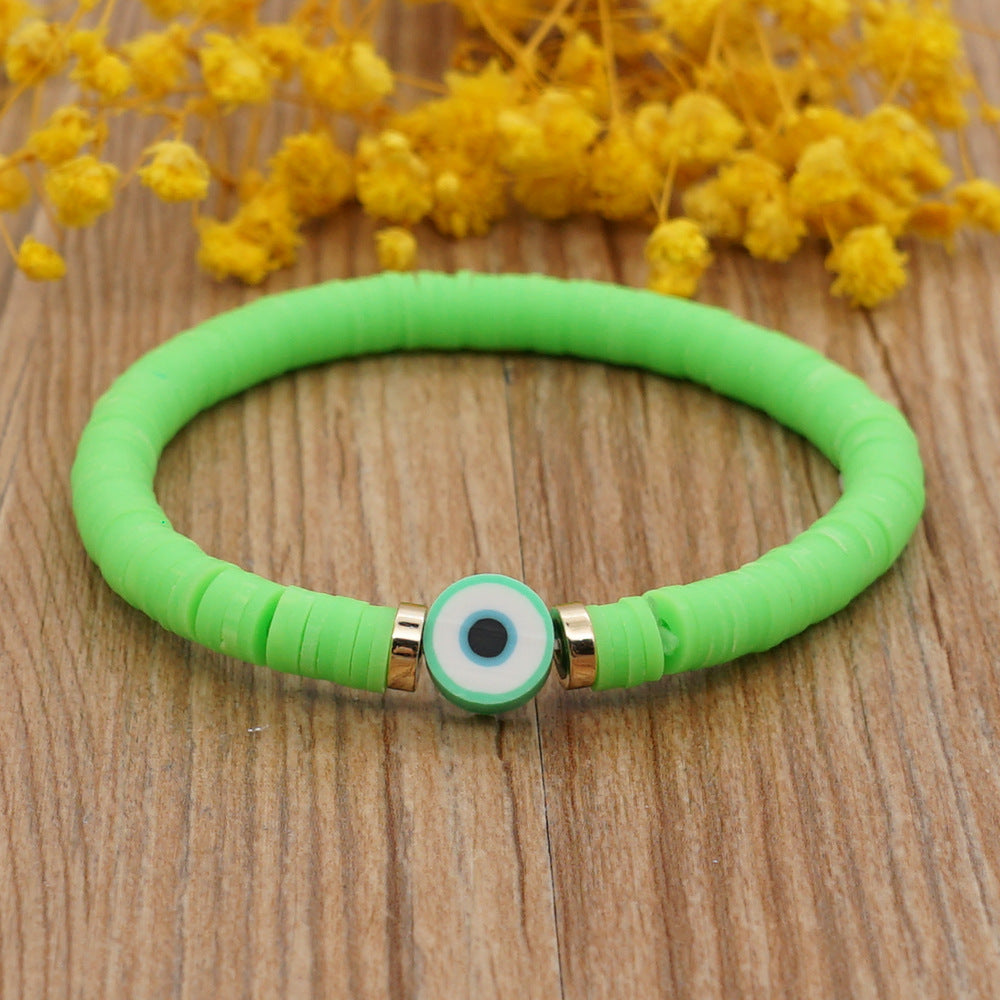 Wholesale Jewelry Geometric Woven Candy Color Eye Beaded Bracelet Gooddiy