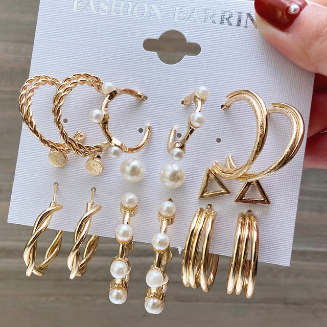 Vintage Style Geometric Alloy Earrings