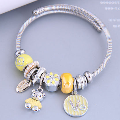 Nihaojewelry Wholesale Jewelry Fashion Cute Bear Multi-Element Pendant Bracelet