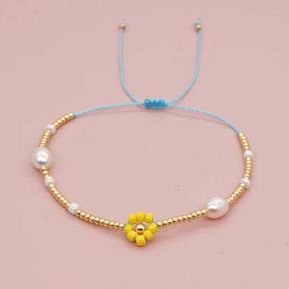 Gooddiy Wholesale Jewelry Fashion Beads Hand-woven Small Daisy Bracelet