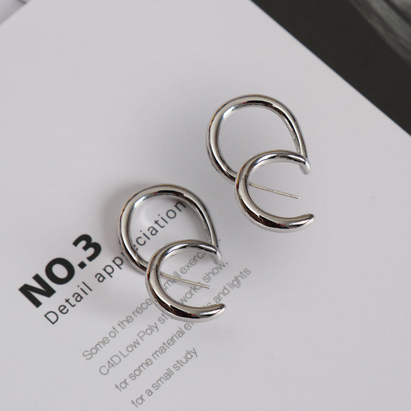 1 Pair Streetwear Irregular Plating Copper Ear Studs