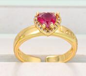 Wholesale New Micro-inlaid Heart Zircon Opening Adjustable Ring Gooddiy