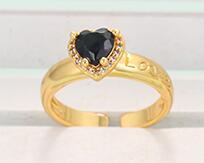 Wholesale New Micro-inlaid Heart Zircon Opening Adjustable Ring Gooddiy