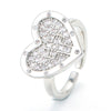 Wholesale Heart-shaped Cross Micro-inlaid Zircon Opening Adjustable Ring Gooddiy