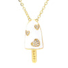 Wholesale Jewelry Popsicle-shaped Oil Drop Pendant Copper Inlaid Zircon Necklace Gooddiy