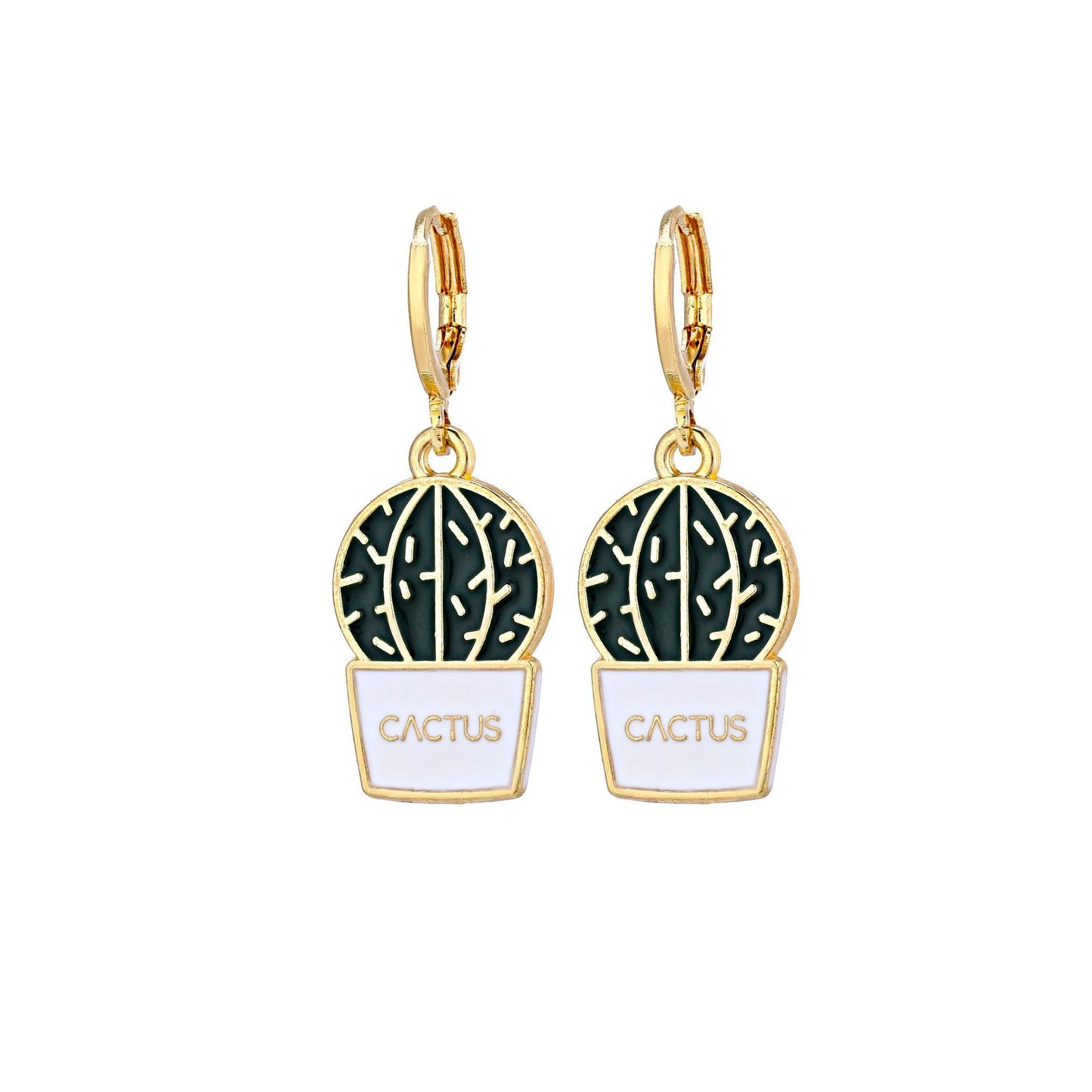 Wholesale Jewelry Geometric Hollow Plant Cactus Earrings Gooddiy