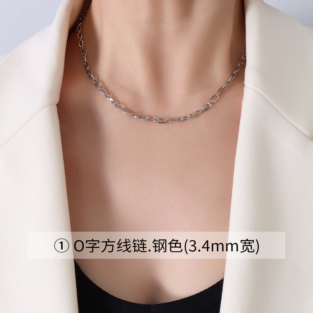 Fashion Geometric Titanium Steel Plating Necklace